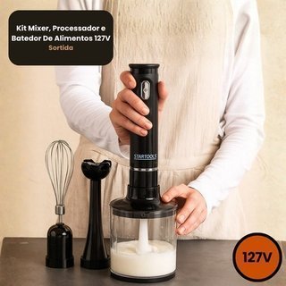 Mixer Processador Batedor Alimentos 3 Em 1 127V 200W 700ml Startools