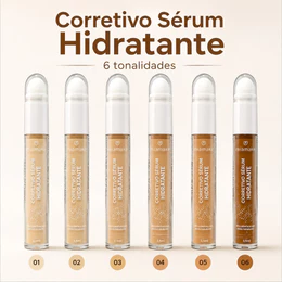 Corretivo Sérum Hidratante Mia Make 3,5ml Maquiagem Facial 6 Tons