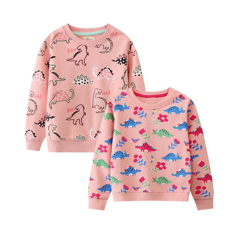 Little Maven 2 Pçs Bebê Meninas 2026 Outono Primavera Novas Roupas Infantis Da Criança Dos Desenhos Animados Dinossauro 