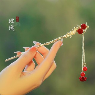 Estilo chinês borla hairpin traje hairpin acessórios de cabelo Hanfu placa hairpin traje borla passo agitando feminino