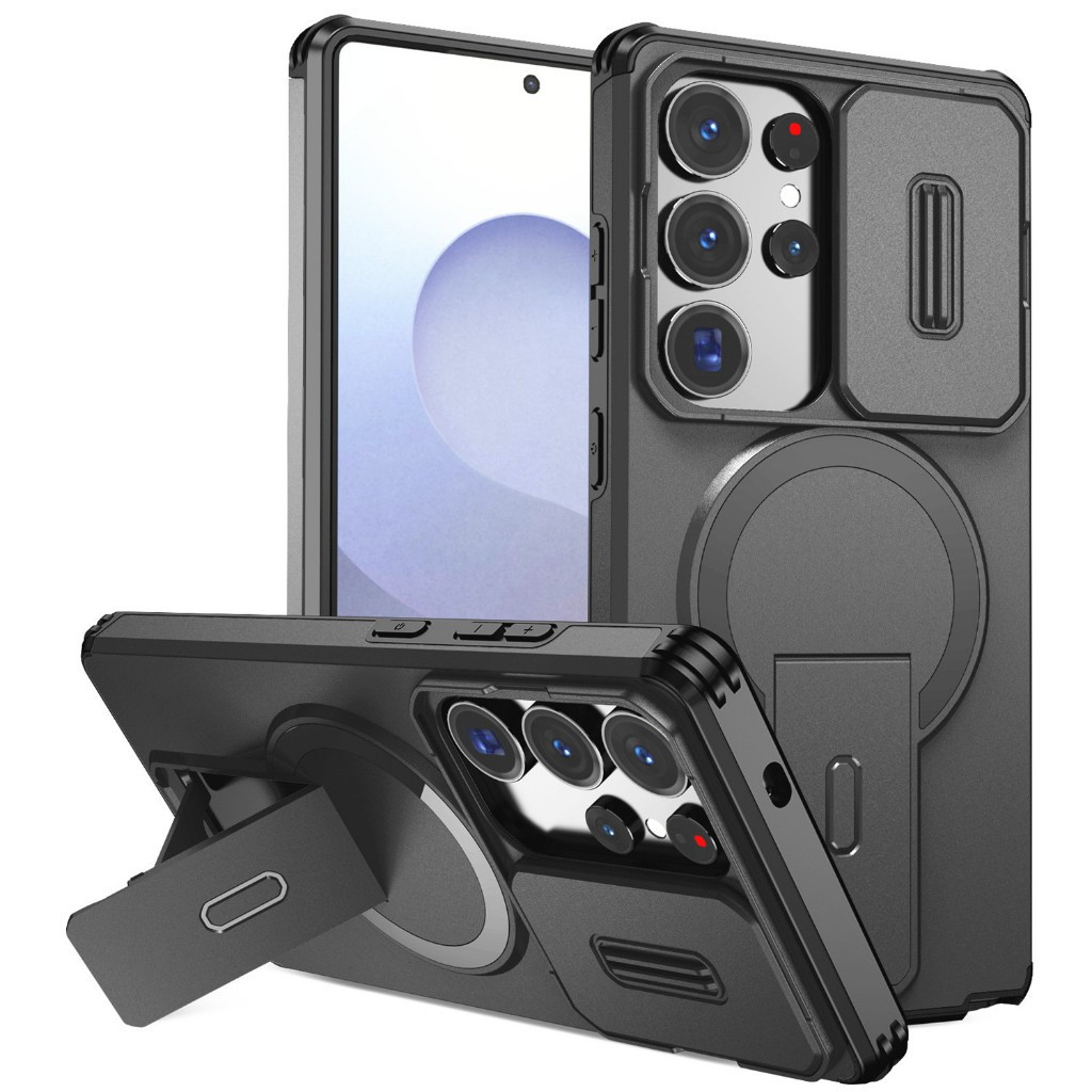 2026Capa Magnética Para Samsung Galaxy S25 Ultra À Prova De Choque Com Suporte
