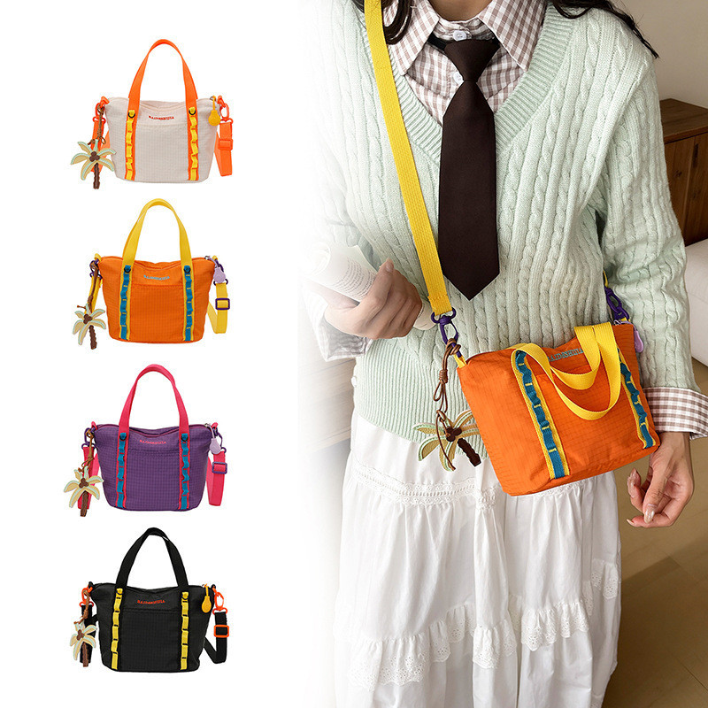 Novo estilo bolsa mensageiro portátil bolsa de moda ao ar livre All-Match simples contraste cor bolsa de ombro leve bols