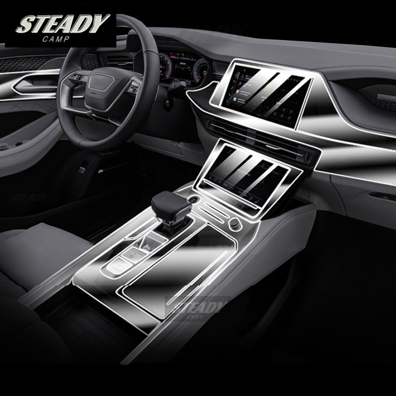 Para Audi Q6 2022-2023 Console Central Interno Do Carro Transparente TPU PPF Película Protetora Acessórios De Reparo Ant