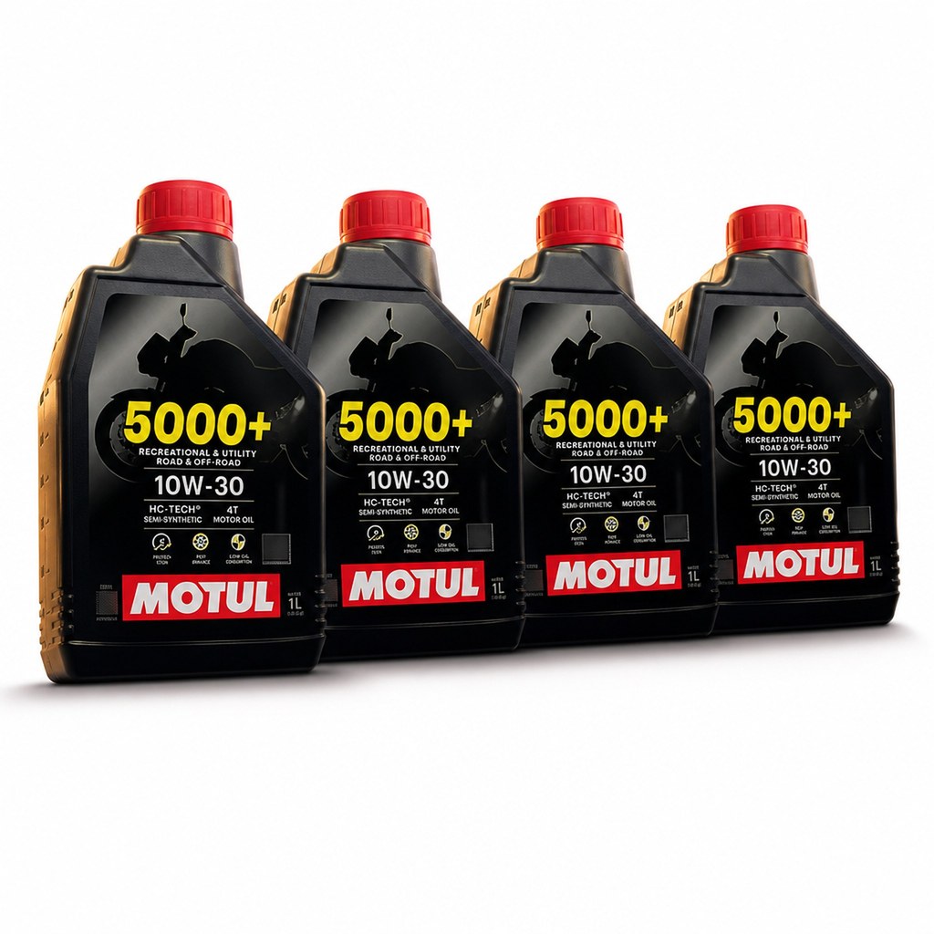 Kit 4l Óleo De Motor Moto Motul 5000+ 10w30 Semi-sintético