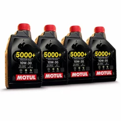 Kit 4l Óleo De Motor Moto Motul 5000+ 10w30 Semi-sintético