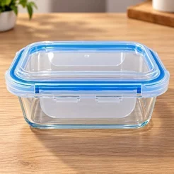 Pote Hermético Retangular de Vidro 370ml