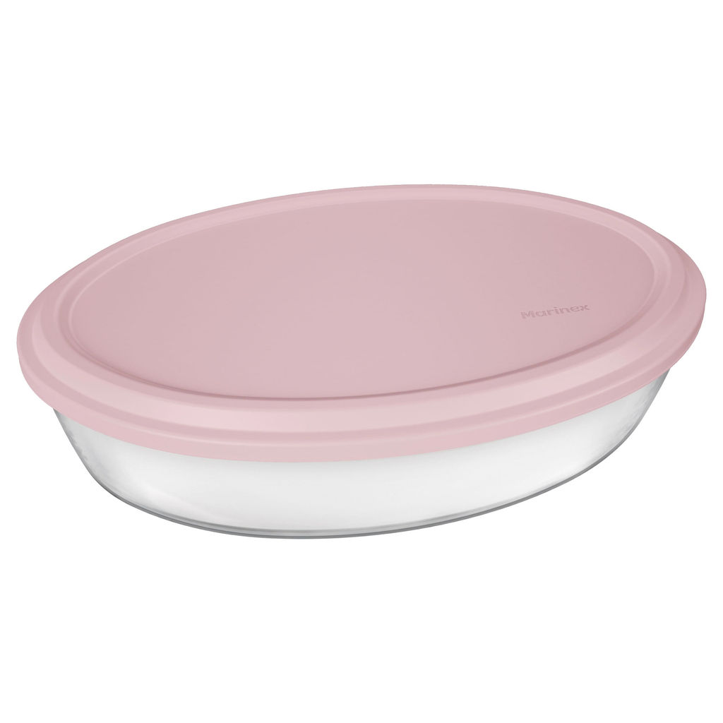 Assadeira Oval 2,4L Com Tampa 2,4 Litros Marinex