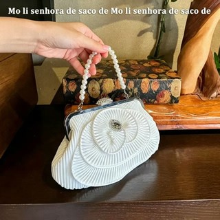 Para Banquetes/casamento Bolsa Retrô Com Pérolas E Camélias