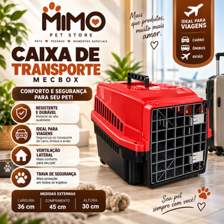 Caixa de Transporte Pet Cachorro Gato Coelho Roedores Aves Filhotes Viagem e Passeio