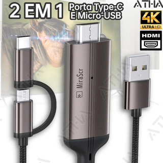 LD36 HDMI USB C Adaptador 4k 2 Em 1 Conversor Para Dispositivo Android TYPE-C MIRCO-USB IPHONE-TYPEC-AT