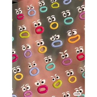 Nova boca monstro em relevo adesivos de alto valor nicho criativo bonito Manicure adesivos diy adesivos de unhas