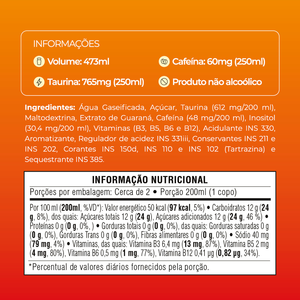 Energético Baly Manga 473ml x 6 UN — imagem 2 de 2
