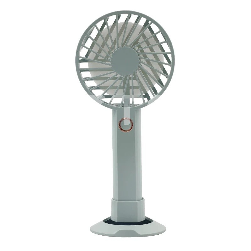 Ventilador portátil de mão, pequeno, para uso pessoal, com bateria recarregável por USB, ideal para colocar sobre a mesa