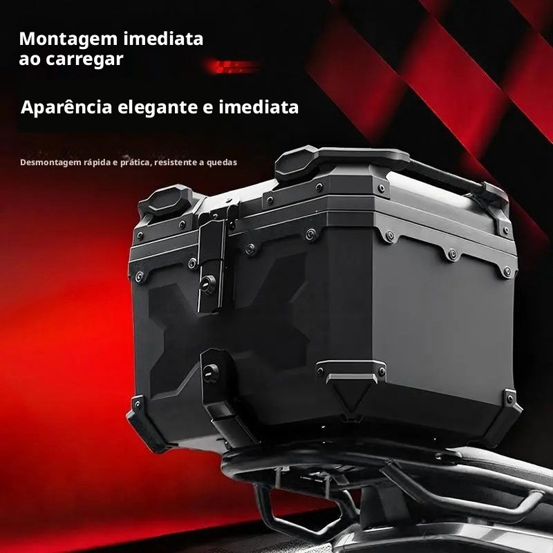 Baú Traseiro de Moto 45L Motoboy p/ Entregas com Liberação Rápida