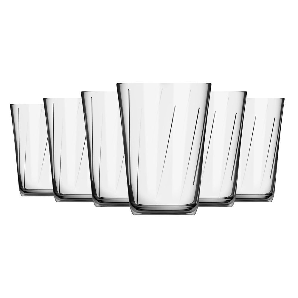 Jogo de Copos Nadir Amazon em Vidro Transparente 6 Peças 190ml · foto 2