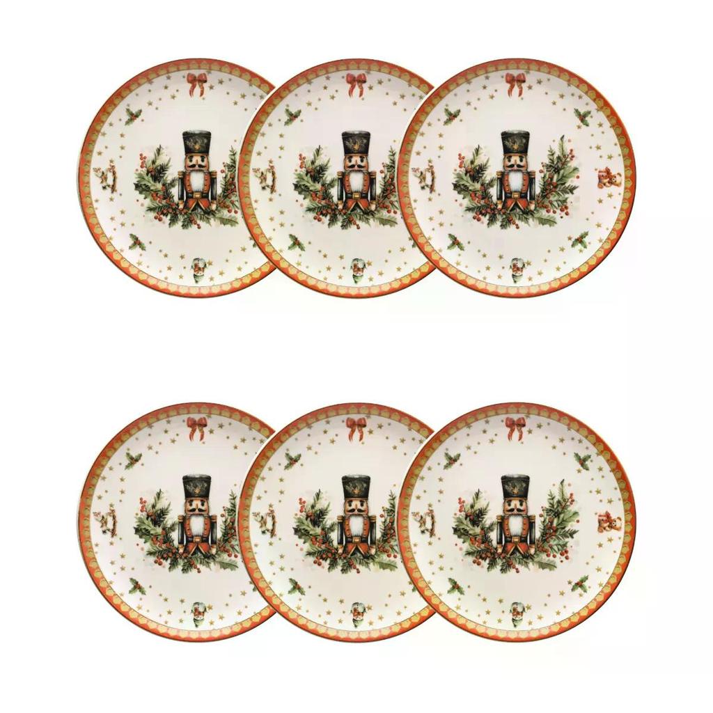 Jogo de 6 Pratos Sobremesa 20 cm Oxford Pequenos Encantos