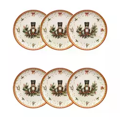 Jogo de 6 Pratos Sobremesa 20 cm Oxford Pequenos Encantos
