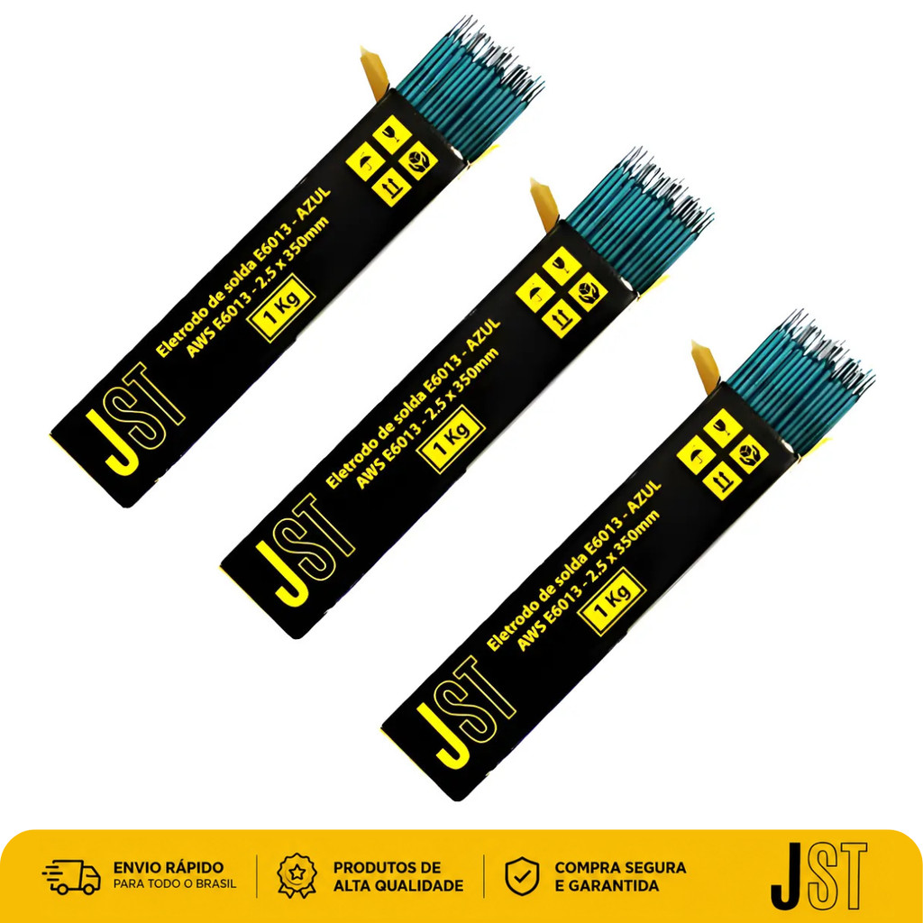 Kit 3kg Eletrodo De Solda Azul E6013 3,25mm JST Rutilico Para Serralheria