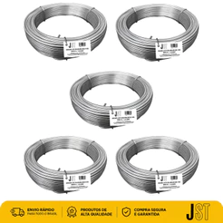 Kit 5kg Arame Liso Galvanizado BWG16 1,65mm JST Cerca Varais Artesanato