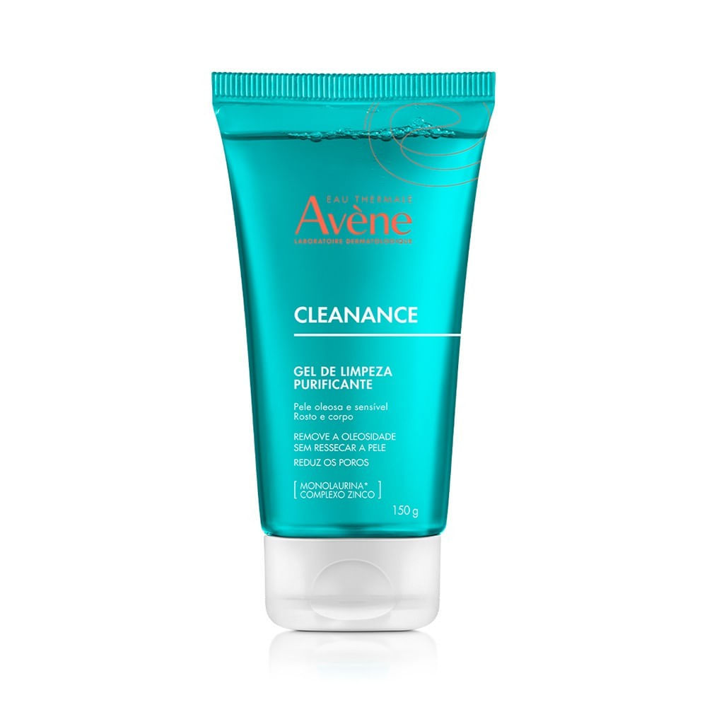Cleanance Avène Gel de Limpeza Purificante Pele Oleosa e Sensível Corpo e Rosto 150g