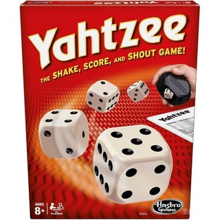 Jogo de Yahtzee da Hasbro, jogos de dados de fácil execução para crianças, adolescentes e adultos, jogos de estratégia, 