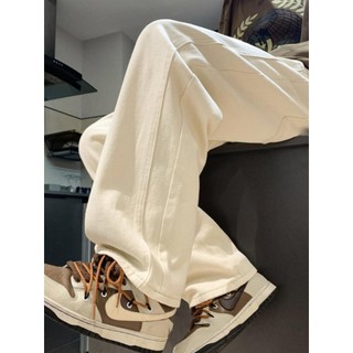 Calças de brim lavadas masculinas primavera outono japonês Retro americano calças All-Match na moda solto Street Wear ca