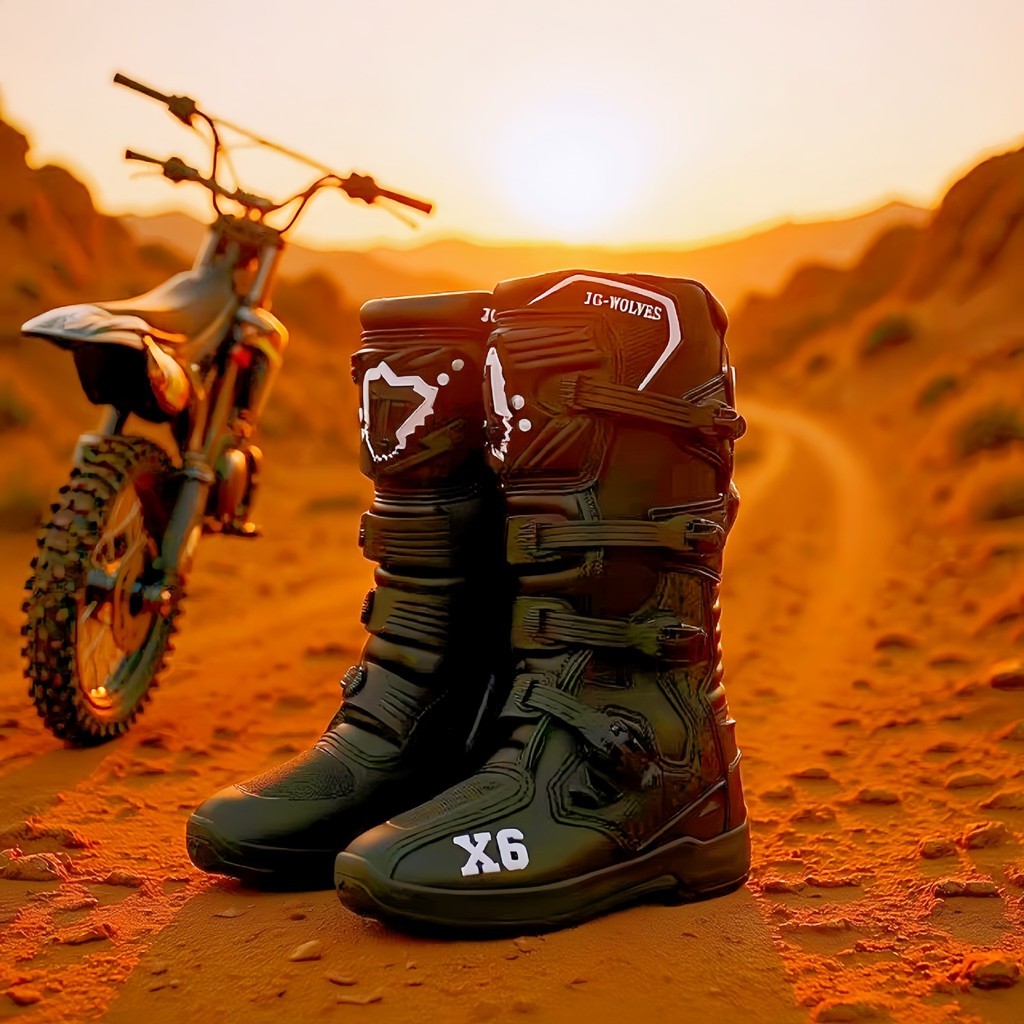 Sapatos de ciclismo para motocicleta Off-Road Rally Lindao Botas masculinas resistentes a choques Rider Equi