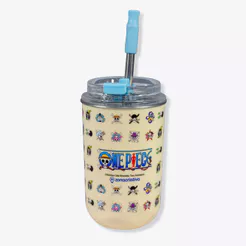 Copo Neo com Canudo One Piece