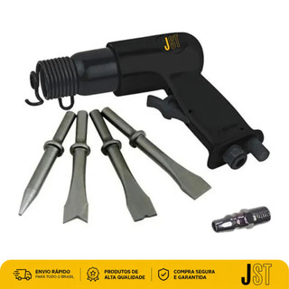Martelete Pneumático Rebarbador JST JMP150 Com 4 Ponteiras 4500 BPM 90 PSI