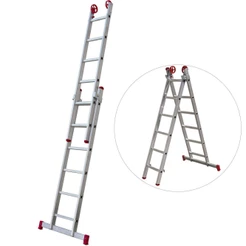 Escada de alumínio extensível 1,85 x 2,62 m 6 x 2 degraus - ESC0615 Botafogo