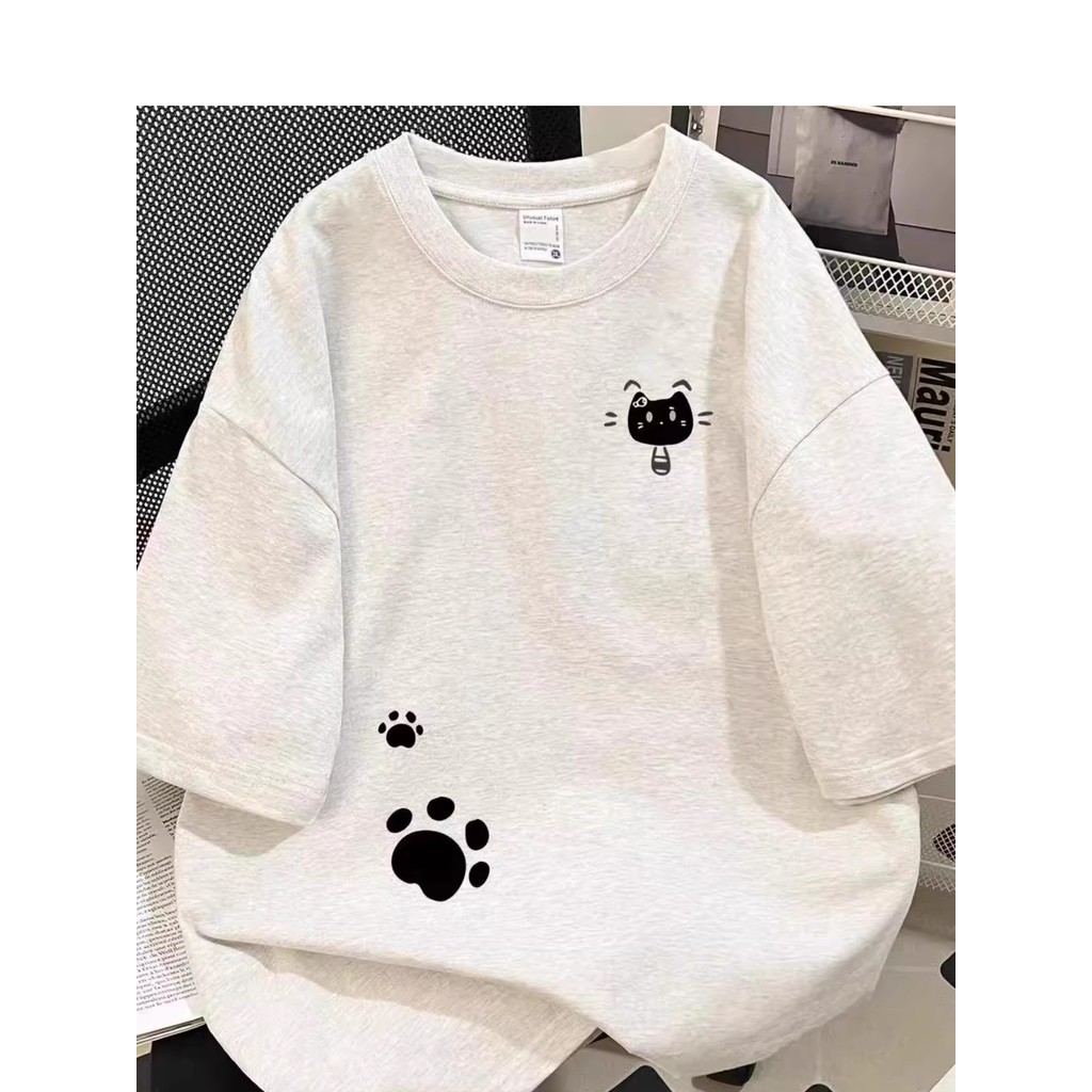 Meninas estilo japonês moda Super bonito puro algodão manga curta camiseta 2025 novo estilo médio grande crianças menina