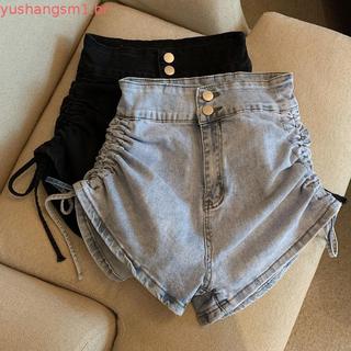 Shorts Jeans Femininos Elásticos De Cintura Alta De Tamanho Grande Para O Verão20251128
