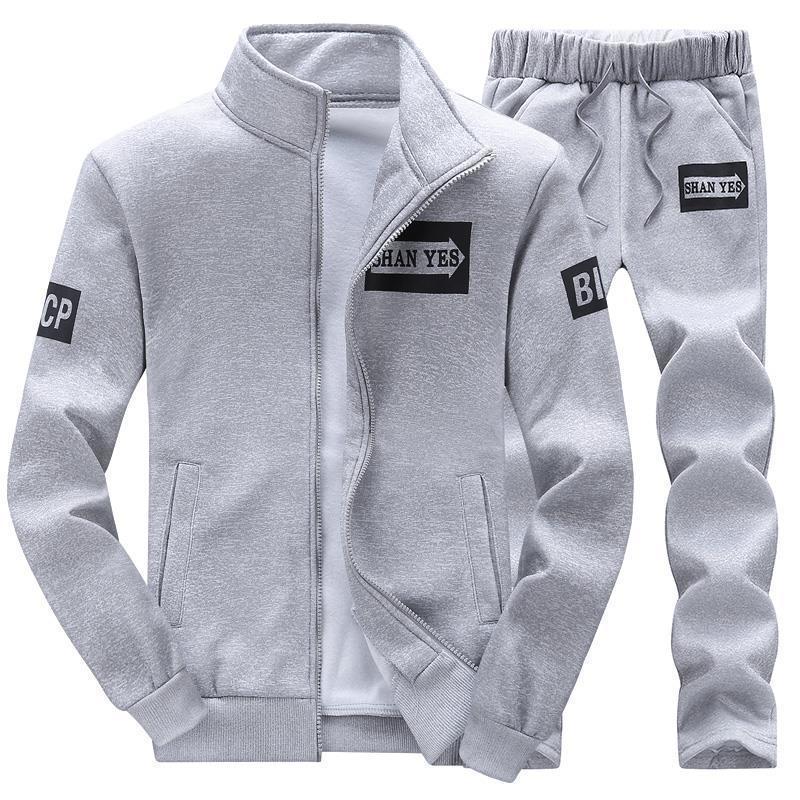 T na moda moletom masculino gola jaqueta primavera outono Casual terno juventude roupas gordas calças esportivas roupas 