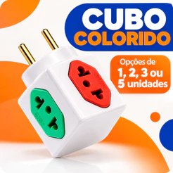 Benjamim De Tomada Cubo Branco Com Quatro Entradas