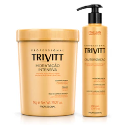 KIT HIDRATAÇÃO INTENSIVA 1KG E CAUTERIZAÇÃO TRIVITT 300ML
