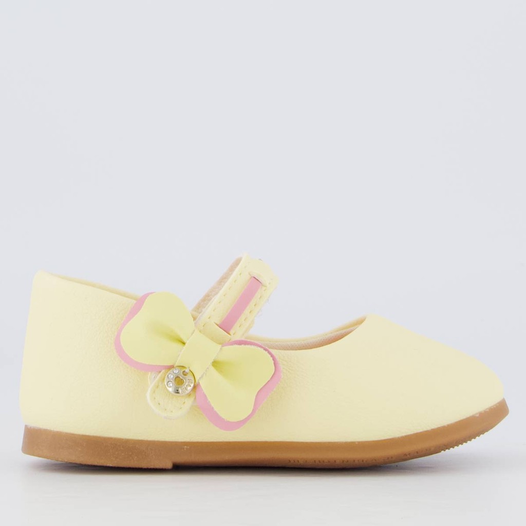 Sapatilha Klin Princesa Infantil Amarela e Rosa