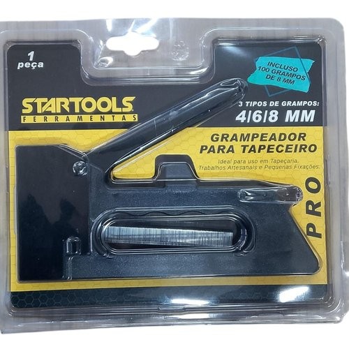 Grampeador Tapeceiro Grampos 8mm Alta Capacidade Desempenho Resistente Artesanato Reparos