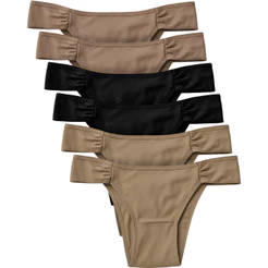 Kit 6 Calcinhas Feminina Dilady Bombom Algodão Tanga Cintura Média Confortável Dia a Dia