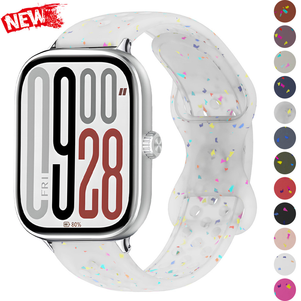 Pulseira De Silicone Ecológica Para Miband 9 8 pro Esportiva Redmi watch 5 4 smartwatch Cor Doce