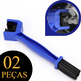 kit 2 Escova Limpa Corrente Transmissão Universal Moto Acessório Limpeza Casa Moto Carro Bike + ZemMart+-+ em Oferta na Shopee