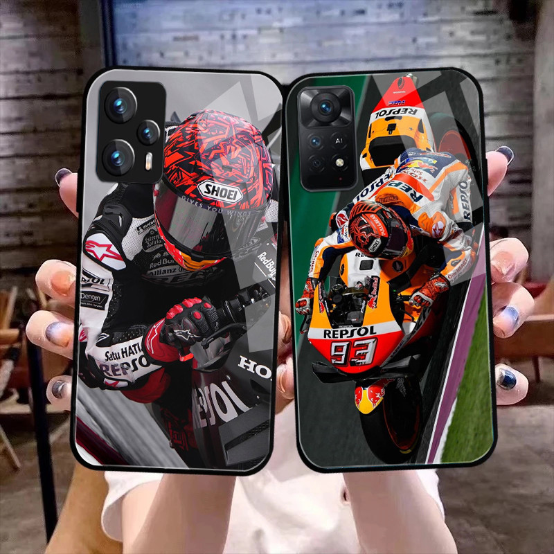 Marc Marquez 93 05 Capa De Telefone De Vidro Para Xiaomi Redmi Note 14 pro plus 13 5G 12 4G 11 10 9 8