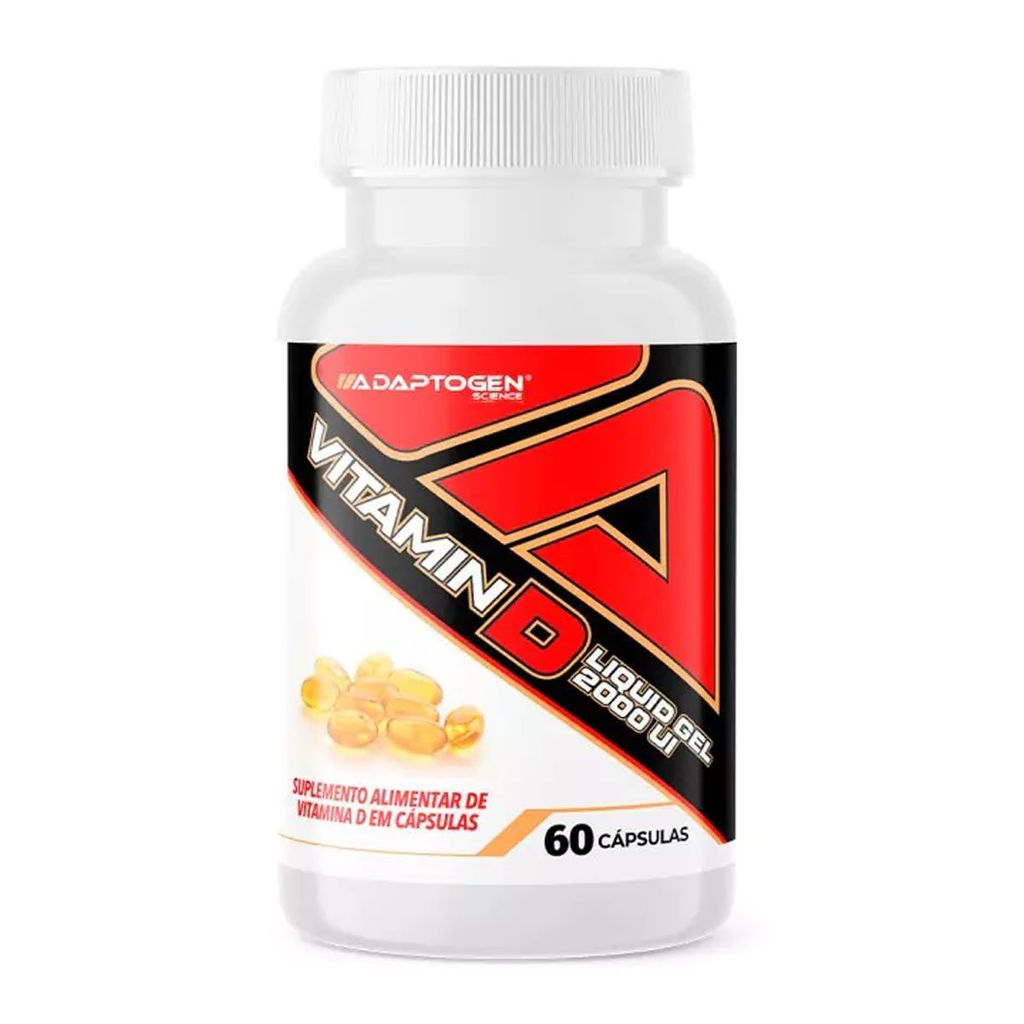 Vitamina D Liquid Gel 2000UI -  60 Cápsulas - Adaptogen