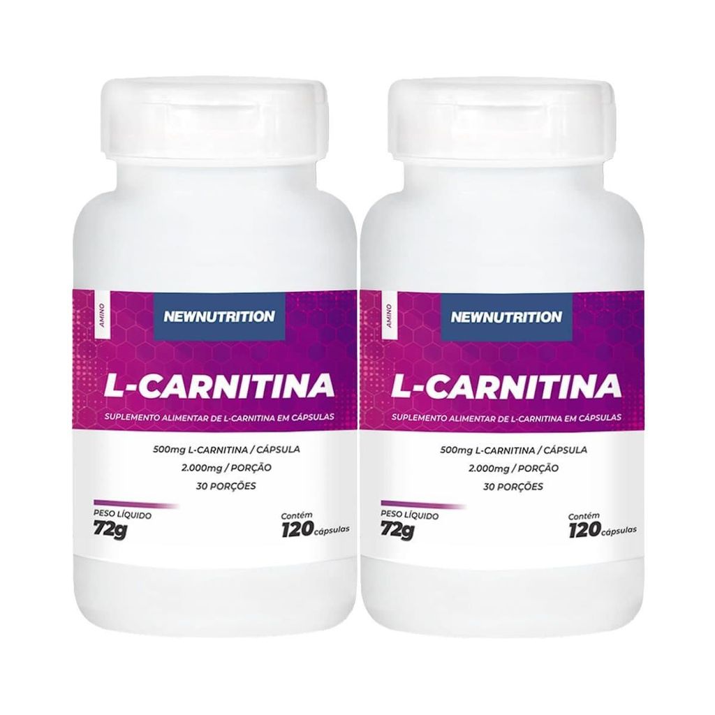 Kit 2X L Carnitina - 120 Cápsulas - NewNutrition em Oferta na Shopee
