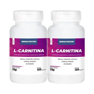 Kit 2X L Carnitina - 120 Cápsulas - NewNutrition em Oferta na Shopee