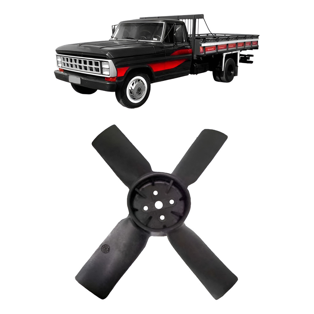 Helice Ventilador Plastico 4 Pas Motor Mwm Ford F1000 F4000