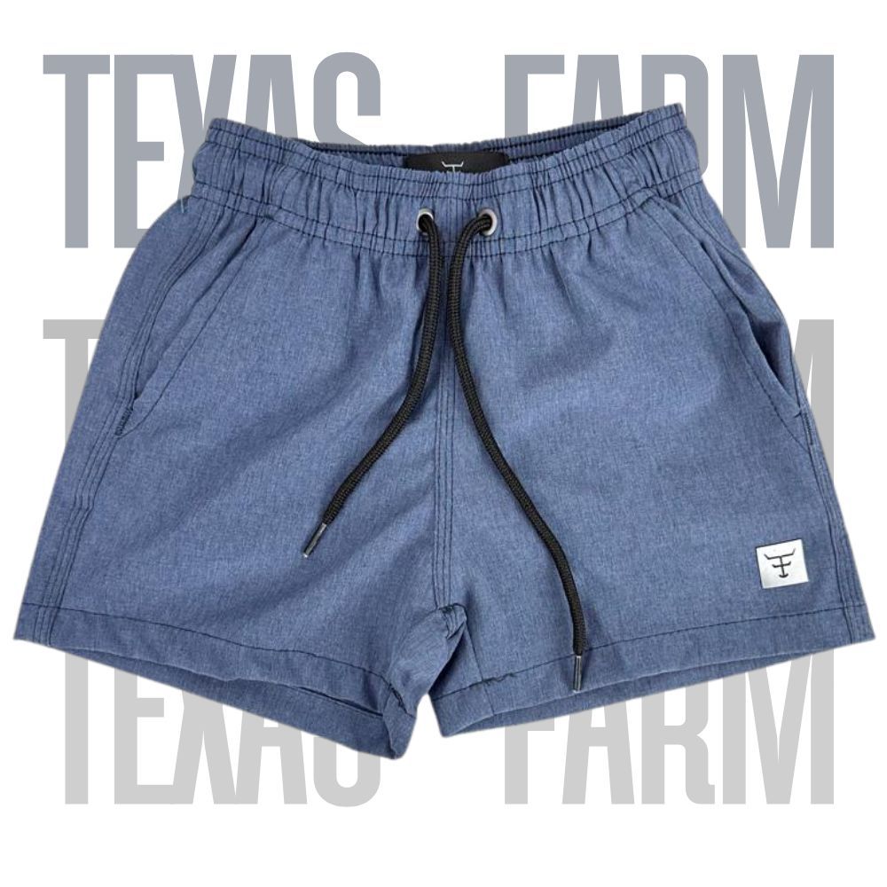 Bermuda De Usar No Rodeio Country De Tactel Leve E Macio Infantil Texas Farm Azul Jeans Com Bolsos