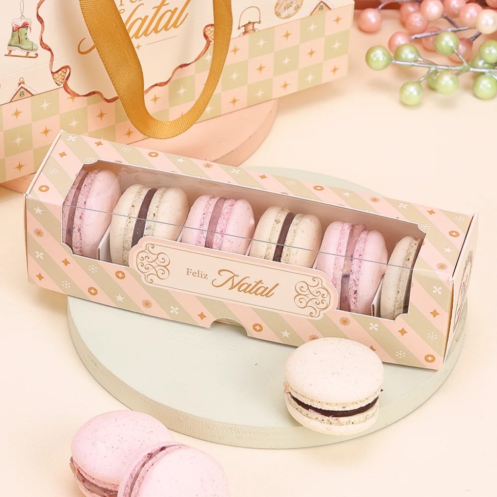 20 CAIXA COM BERÇO PARA MACARONS NATAL GRAÇA 5375 ( JANGO NATAL 2025 ) 5314