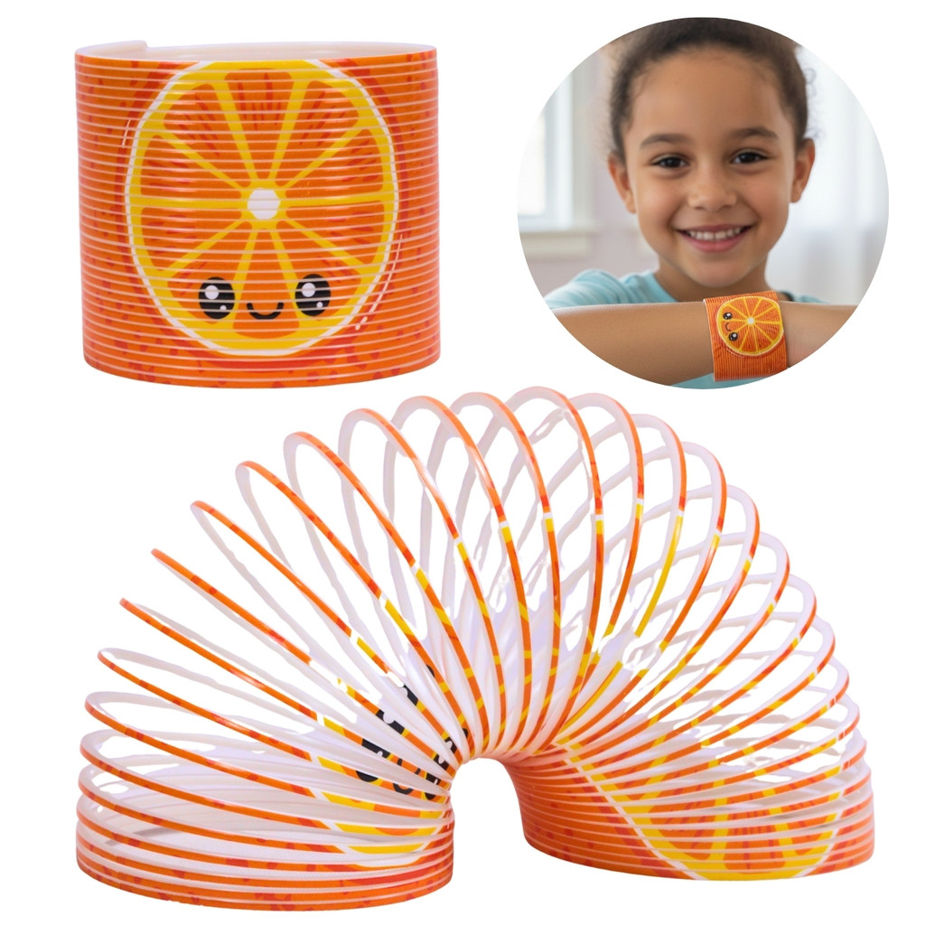 Brinquedo Mola Maluca Clássica Infantil Formas Laranja - Castela em Oferta na Shopee