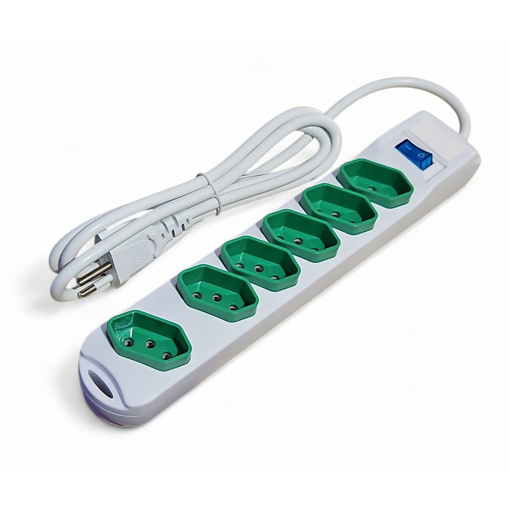 Extensão Régua 1,5m 6 Tomadas Filtro De Linha Bivolt In-tech