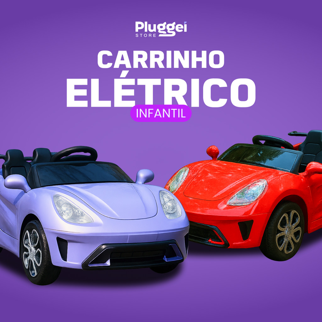 Mini Carro Elétrico Infantil USB Som Luz Controle Remoto Buzina Passeio Motorizado ImportWay BW436 em Oferta na Shopee